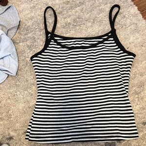 SHEIN Black and White Striped Camisole